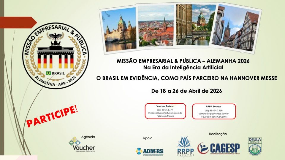 MISSÃO EMPRESARIAL E PÚBLICA - ALEMANHA 2026.